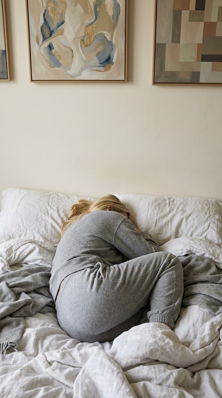 Woman experiencing PMS symptoms